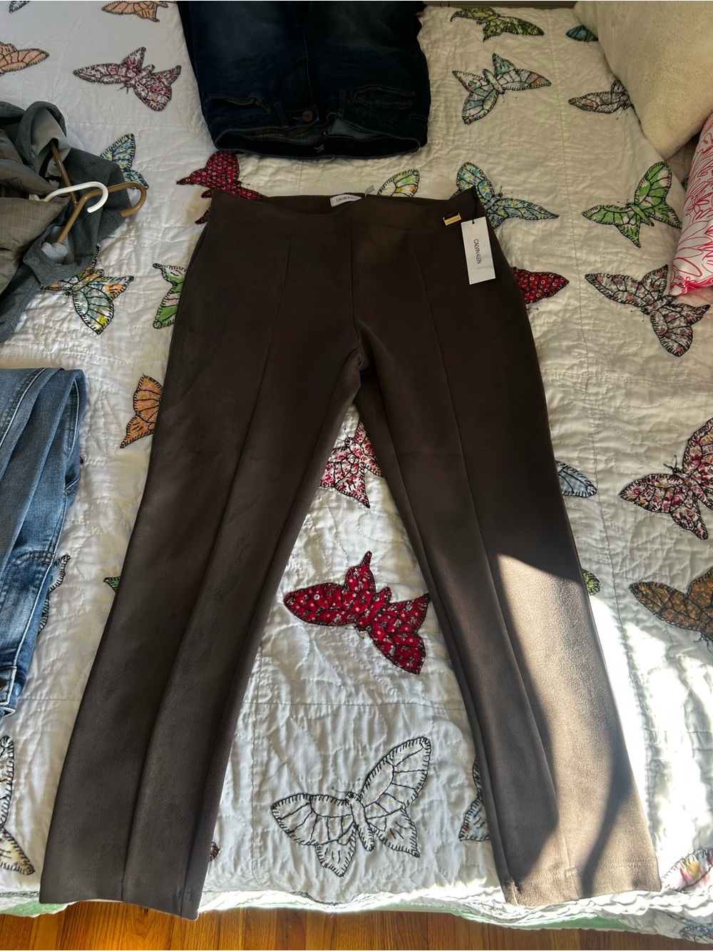 Calvin Klein Suede Pants